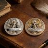 Монета Архангел Михаил Декоративная монета Архангел 1/2/3 шт. Двусторонняя Коллекционные монеты Архангела Металлическая резьба Св. Михаил