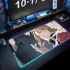 Fullmetal Alchemist Коврик для мыши RGB Игровой коврик для мыши Большой светодиодный коврик Настольный коврик для ПК Светящийся коврик для мыши Большие коврики для клавиатуры Настольный ковер С