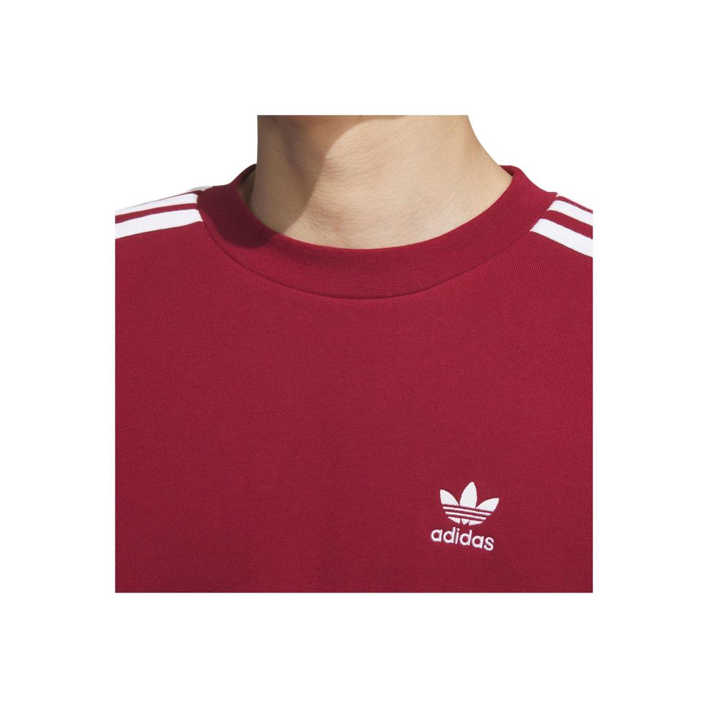 Adidas Оригинальная мужская толстовка Adicolor FW24 Oversize Crew Retro Sports с длинным рукавом и круглым вырезом в студенческом стиле, цвет малиновый JN9789