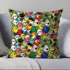 Cute Cockatiel Pillow Case Anti-dustmite Pillowcase Invisible zipper silky short plush Sofa cushion cover