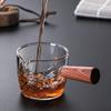 50/100 мл Деревянная ручка со шкалой Стеклянная мерная чашка для кофе Эспрессо Молоко Латте Прозрачная с одним носиком Кухонная кофейная кружка