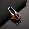 Durable Keychain Hook Stainless Steel Buckle Outdoor Carabiner Climbing Tool Double Ring Car Fishing Keyring