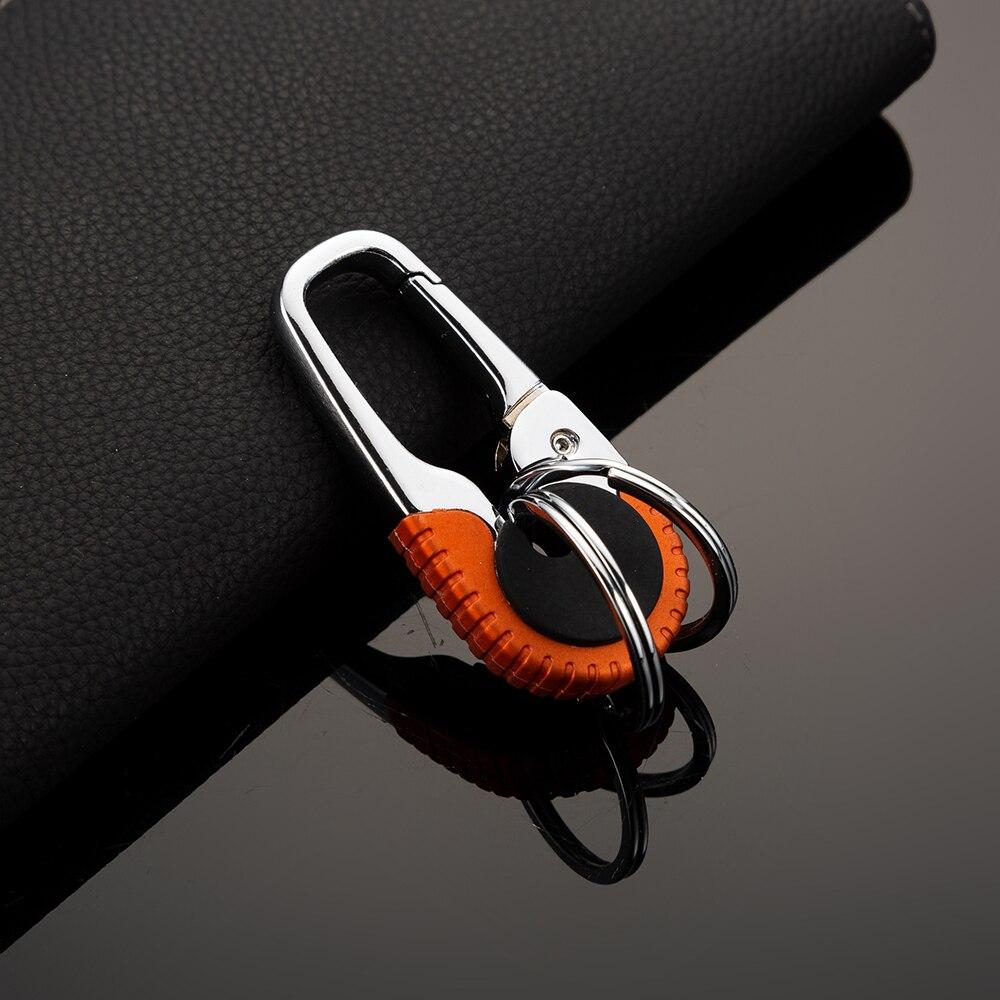 Durable Keychain Hook Stainless Steel Buckle Outdoor Carabiner Climbing Tool Double Ring Car Fishing Keyring