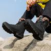 Genuine Leather Men Boots Winter With Fur Warm Snow Boots Men Casual Shoes Hiking Sneakers High Top Ankle Boots Outdoor Shoes
