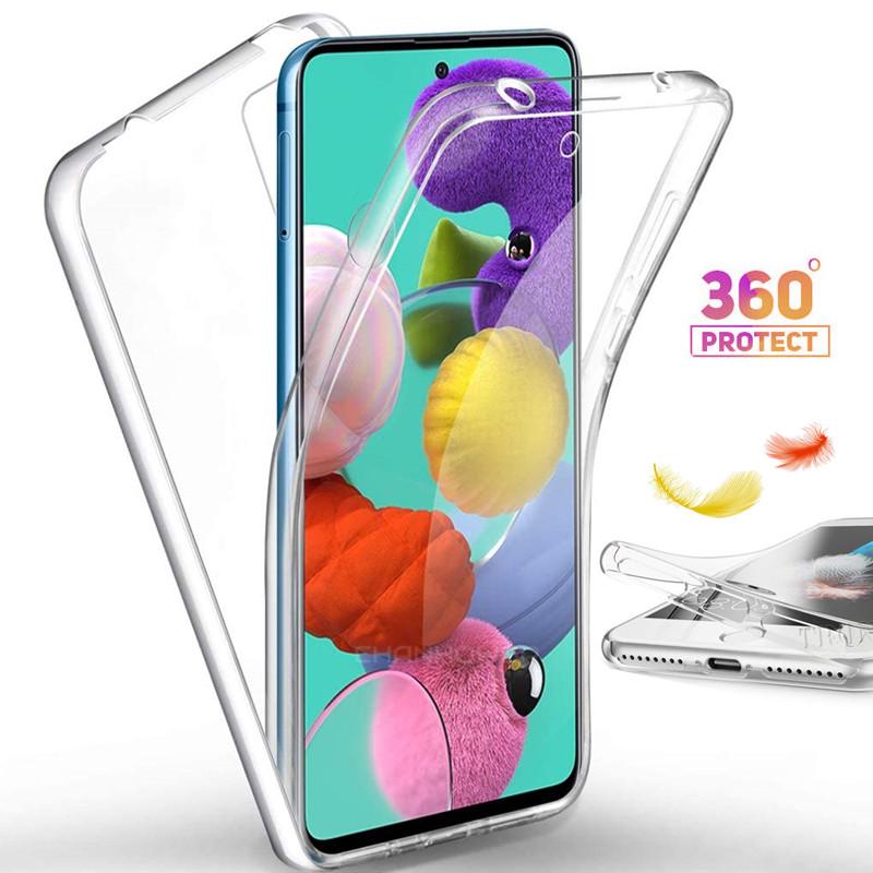 360 Double Silicon Case For Samsung Galaxy A51 A71 A81 A91 A50 A70 A30 A40 A20 A10 A20E A10S Cover