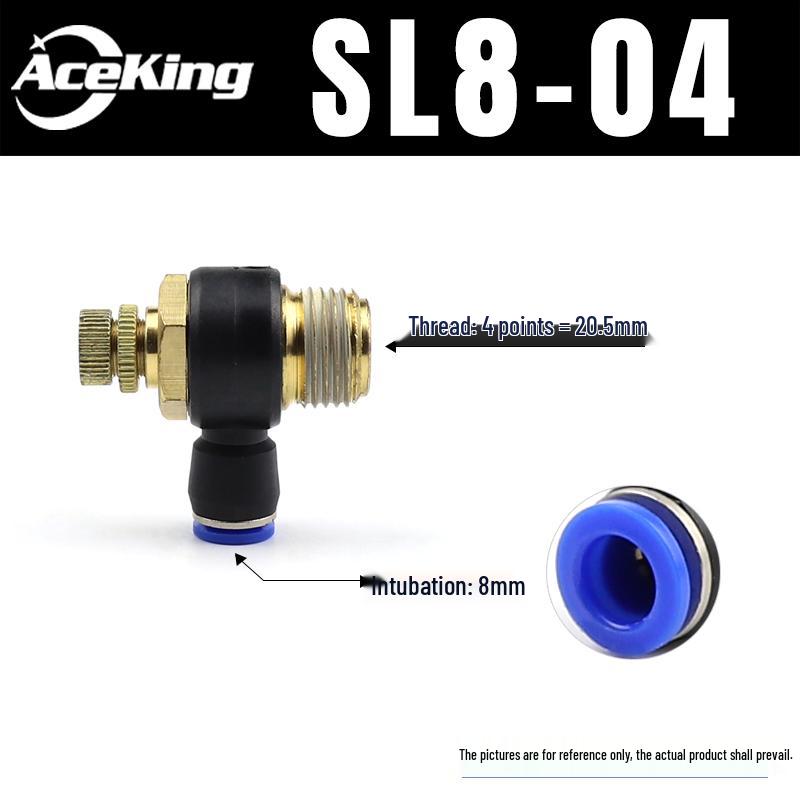 Pneumatic Regulator SL4-M5 with Exhaust SL6-01 and Speed Control Valves SL8-02, SL10-03, SL12-04.