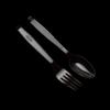 Disposable Plastic Spoon & Fork Set with Tissue (100-Pack)