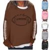 Game Day Football Sweatshirt Women Cute Graphic Funny Sunday Casual Long Sleeve Crewneck Pullover Top