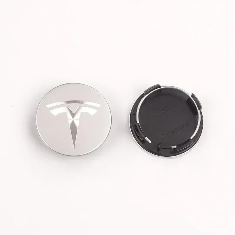 4pcs 56mm for Tesla Car Center Hub Caps Wheel Covers Model 3 Y S X Roadster P75D P85D P90D P100D Badge Exterior Accessorie