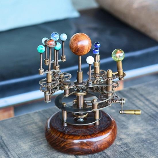 25.4 Cm Art Piece Orrery A Functional Model of the Solar System with Planets