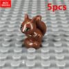Нетоксичные Moc Кирпичи Животное Леса Джунглей Лесная Сцена Лебедь Кролик Мышь Птица Собака Сборка Строительные Блоки Детские Игрушки Пластиковая Кукла