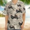 1116 summer new car pattern 1D digital printing Hawaiian men's lapel shirt