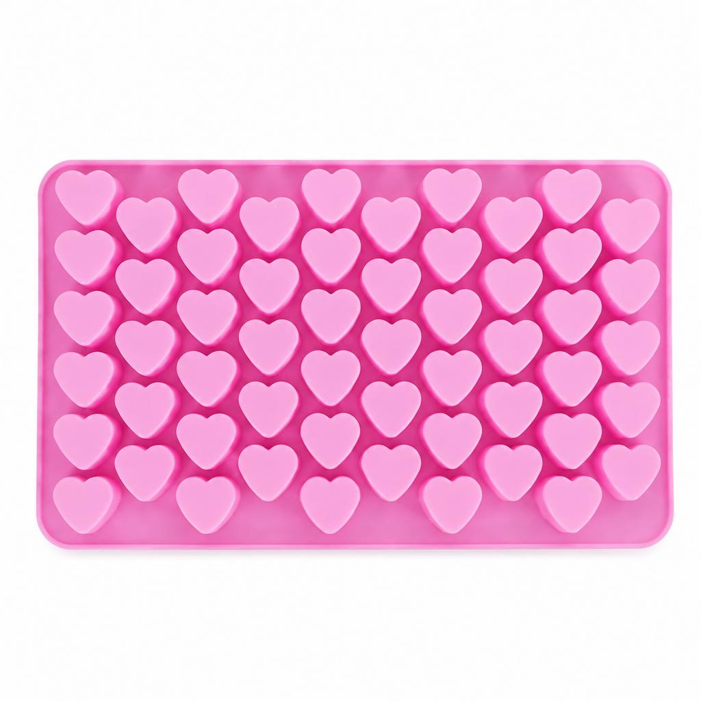 Heart Silicone Mold Pink Multi-Cavity Baking Form for DIY Mousse Chocolate Jelly Candy and Cake Decorations