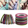 30 Pcs Mixed Color Roll Striping Tape Line DIY Nail Art Tips Decoration Self-Adhesive Sticker