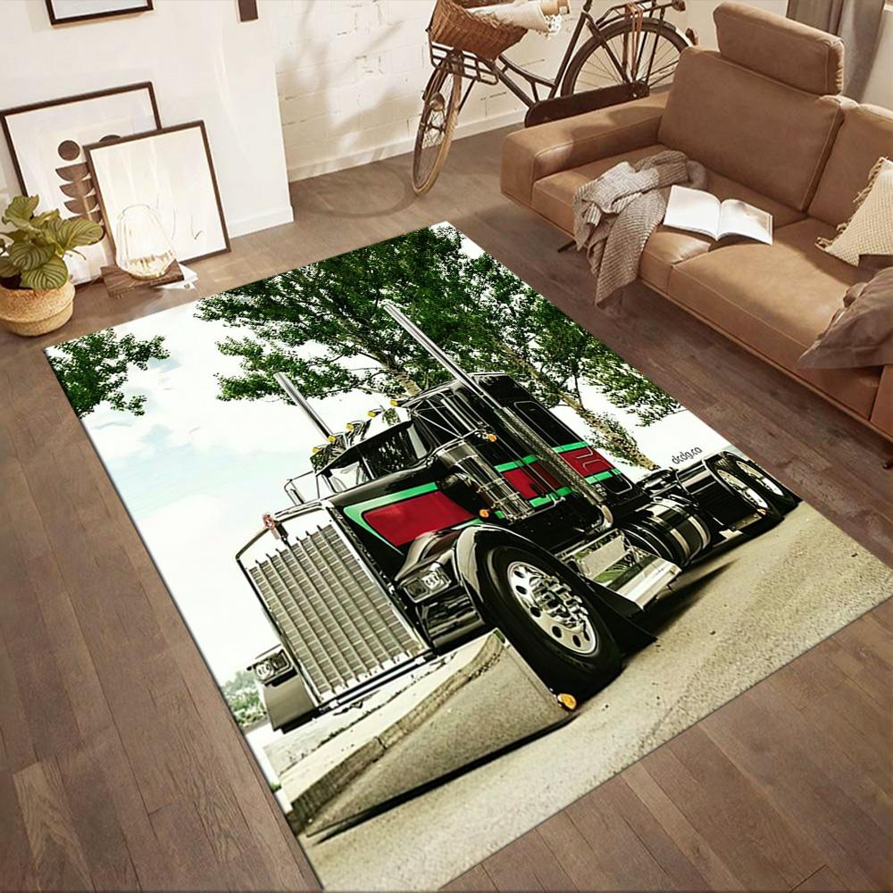Kw Heavy Trucks Floor Rug Office Rug Design For Game Room Bedrooms Balcony Dining Room Antislip Carpet Office Home Decor Perfect Gift For Womenmen