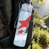 1PC Red Five-pointed Star Punk Skull Print 750ml Portable Sports Water Bottle Leakproof Gym Outdoor Travel Drink Cup