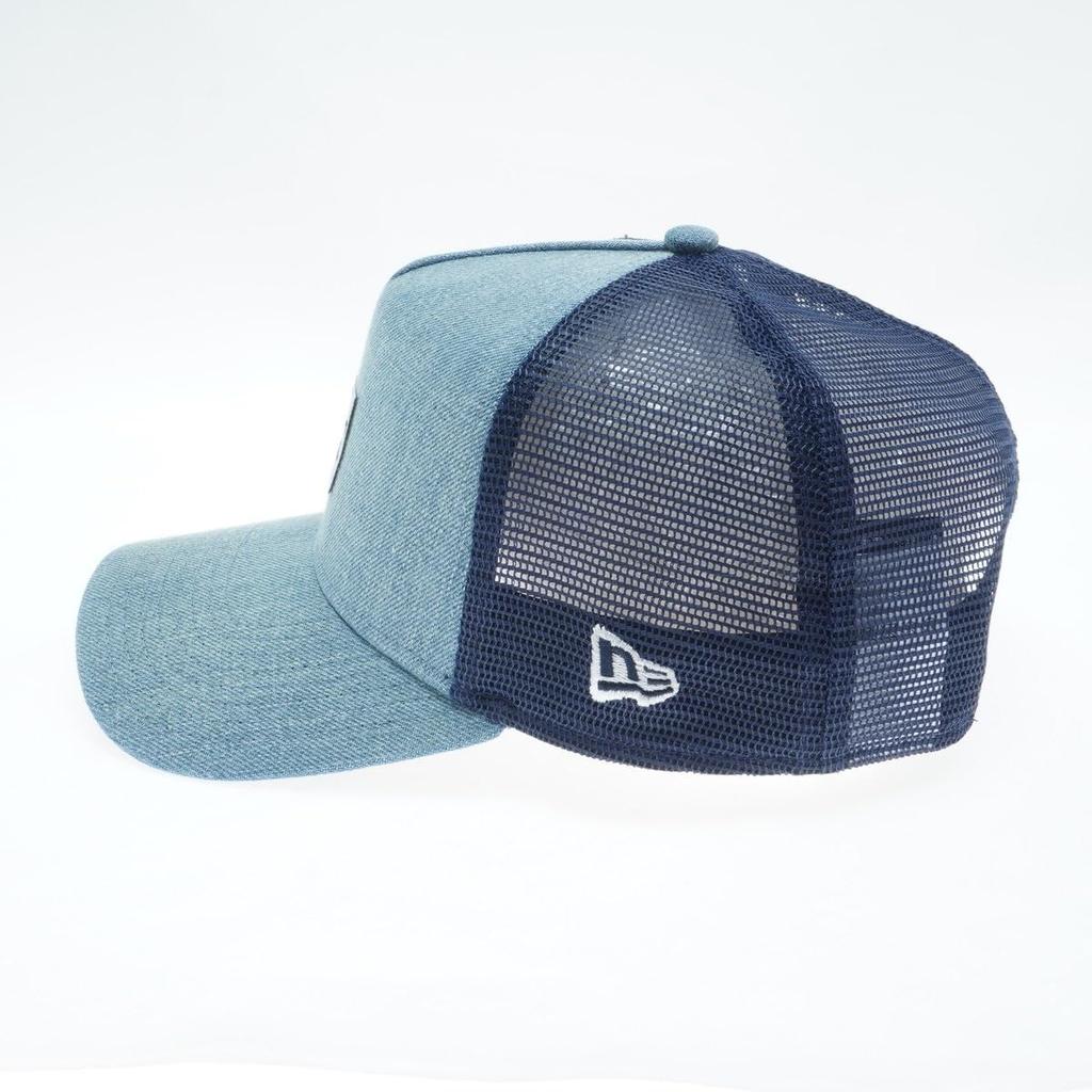 New Era 9FORTYA-FRAME Mesh Cap with Woven Patch and Washed Denim, Free Size 940AFTR HW WOVEN PATCH WDNM (14388631 NER36C1721)