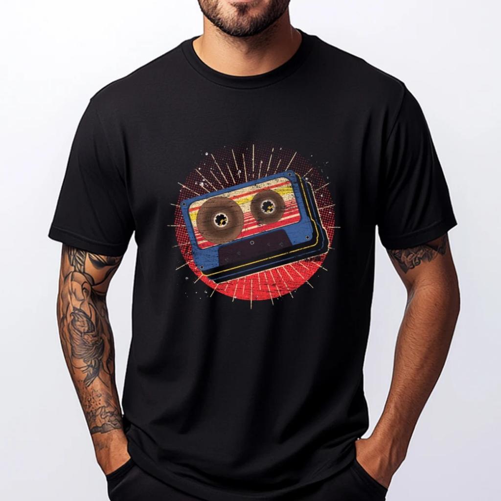 Retro Eighties Music Lover 80s Mixtape 1980s Cassette Mens Shirts Graphic Tee Mens Gifts