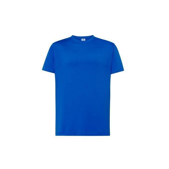 Tee shirt Homme - JHK - Bleu royal - 100% Coton - Manches courtes - Taille XS à 5XL