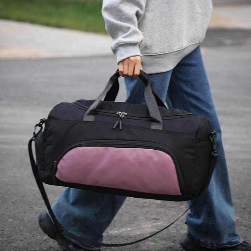New Leisure Sports Fitness Bag Unisex Fashion High Capacity Short Distance Travel Bag Dry and Wet Separation Independent Shoe Pocket Nylon Luggage Bag