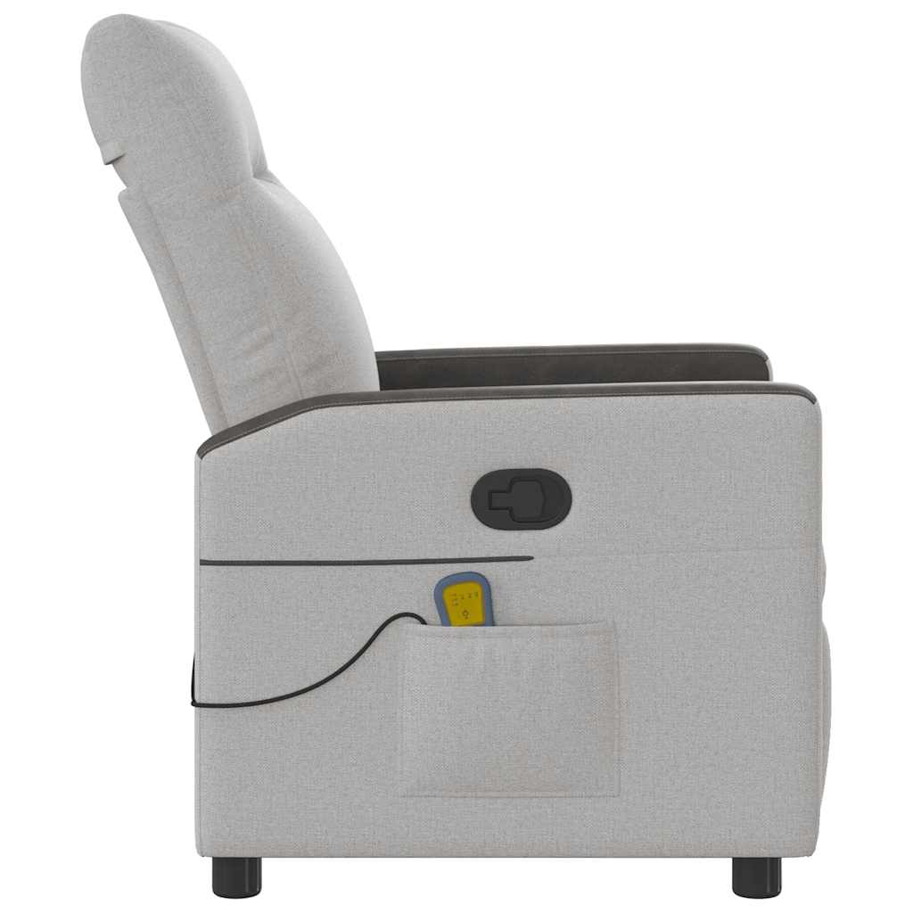 Massage Chair Cloud Grey Fabric