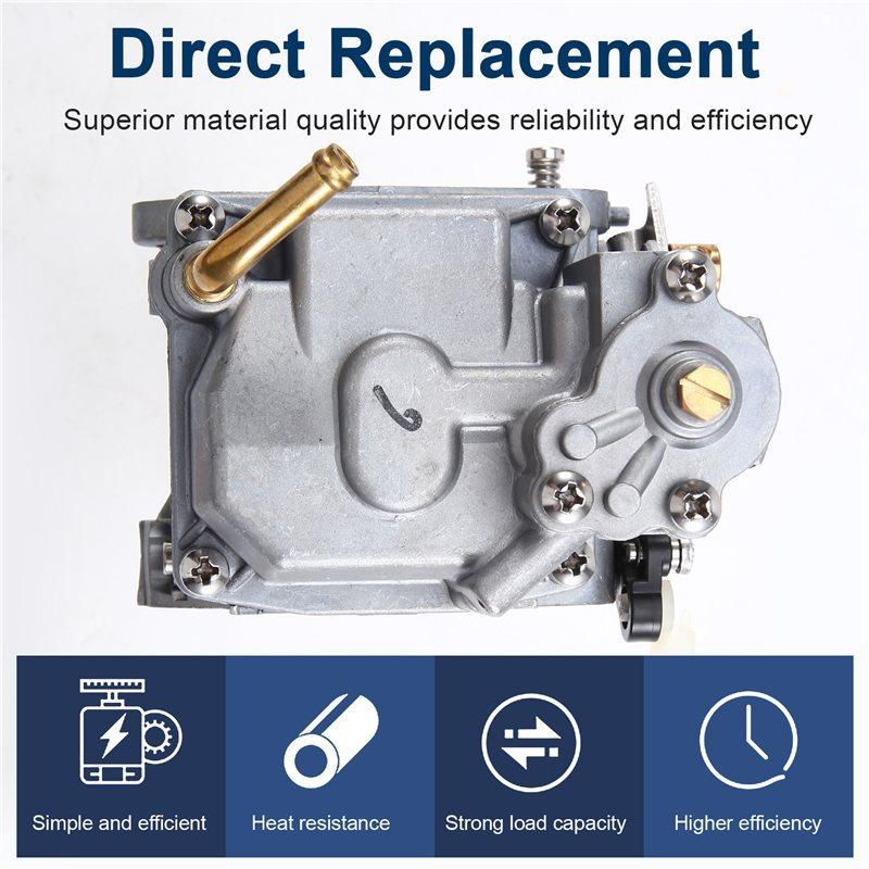 NEW-For 4 Stroke Outboard Motor Carburetor Assy Replacement- 15HP F15 OE 66M-14301-11/66M-14301-12/66M-14301-00