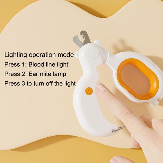 Машинка для стрижки ногтей для домашних животных со светодиодной подсветкой, острое лезвие из нержавеющей стали, эргономичная ручка, собака, кошка, кролик, триммер для когтей мелких животных, ножницы, инструмент для ухода за домашними животными