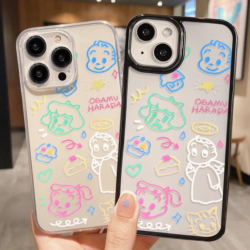 Acrylic Phone Case For iPhone 11 13 16 ProMax Case iPhone 13 14 15 ProMax 12 13 ProMax Case Samsung A55 A05S A54 A06 S22 A15 S23 A12 A22 A52S Cartoon