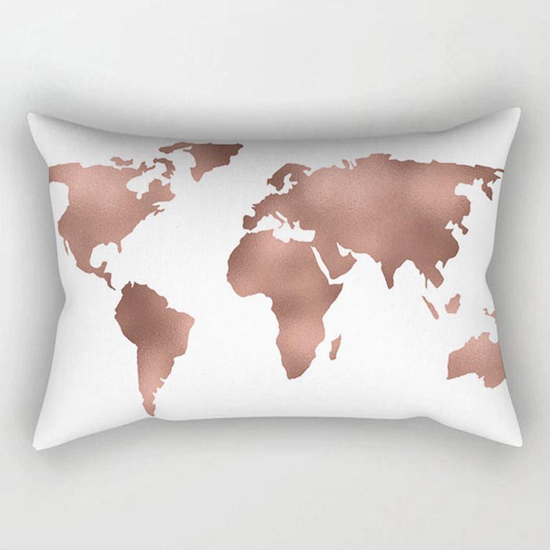 Trendy Unisex Popular Home Textile 30x50cm High Quality Decorative Pillow Covers 1PC Hot Sale Cushion Covers For Sofa Rose Golden Pink Geometric