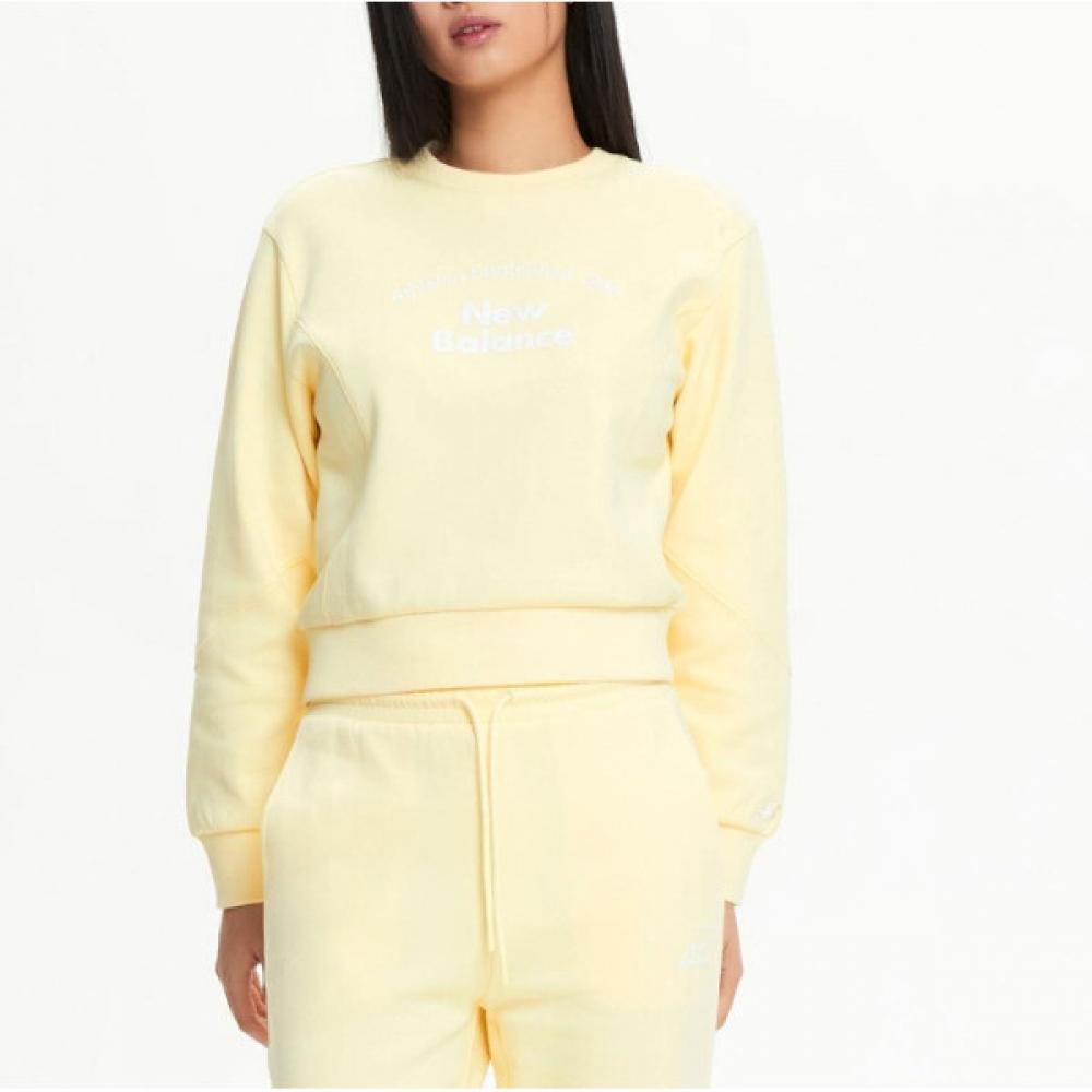 New Balance Women S Signature Round SweatShirt Semi Over Fit B1 Nbncf1w222