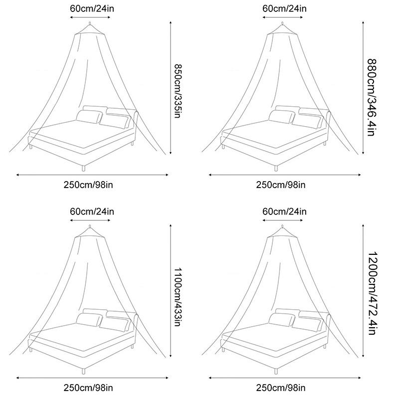 1Set Glow In The Dark Convenient Bed Canopy Summer Curtain Bed Net Canopy Bedcover Polyester