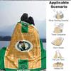 1pc Boston Celtics Basketball Court Flannel Blanket, Soft Skin Friendly with Digital Printing, Various Sizes Available for Family, Friends, Birthday