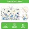 4/6pcs Hydrangea Wildflowers Spring Placemats, Seasonal Summer Holiday Placemats for Party Kitchen Dining Decoration 12x18 Inch