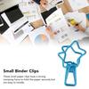 100pcs Star   Clips for Student Cute Cartoon Strong Clamping Force Sturdy Metal Paper Clamps for Account Tickets
