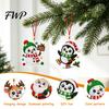 Decorative Window Hanging Ornaments 4Pcs Faux Diamond Art Kit for Christmas Tree, DIY Mini Diamonds Painting Creative Hobbies Adults Ornament