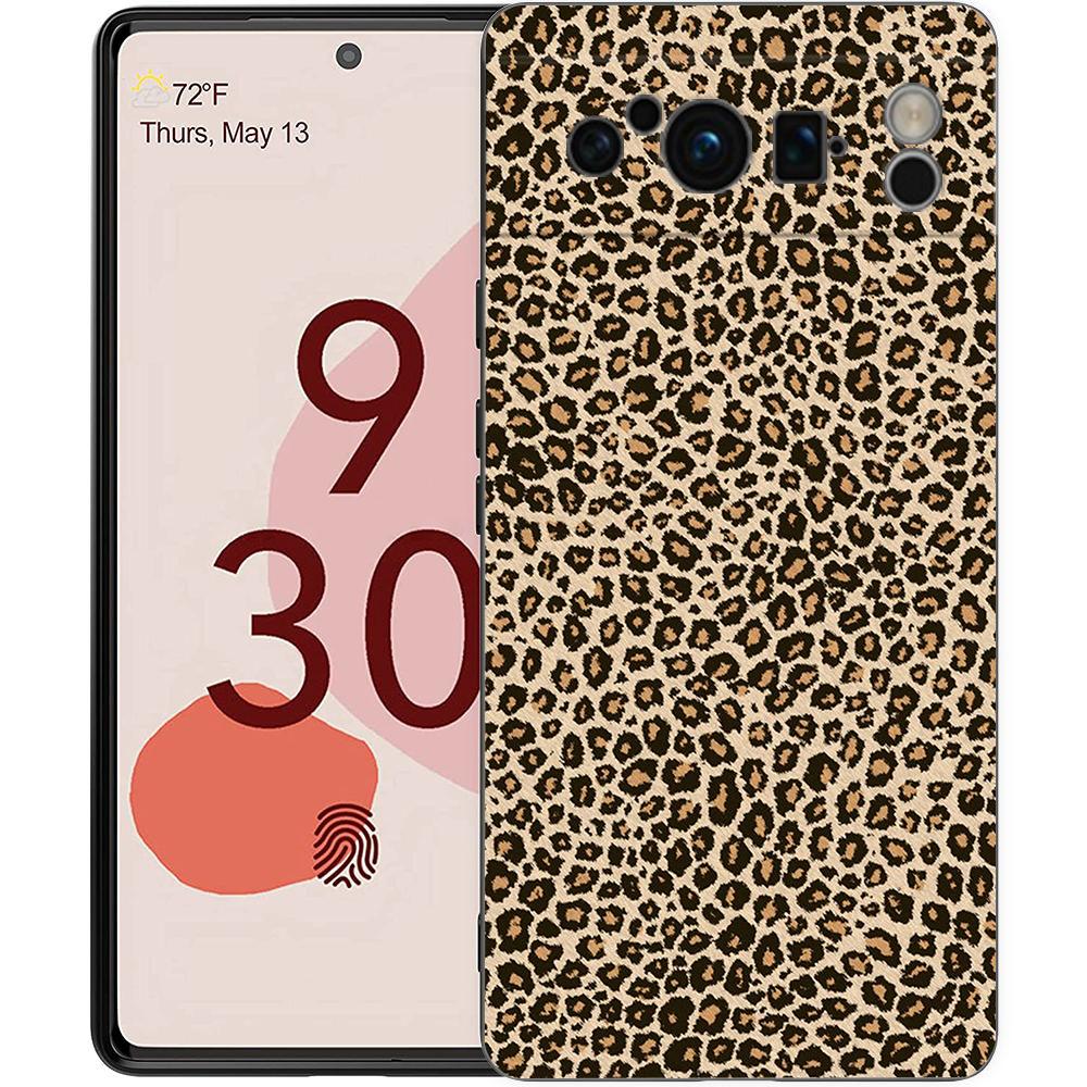 Чехол для телефона с принтом леопарда и гепарда для Google Pixel 8 7 6 Pro 8A 6A 7A 5G, мягкий силиконовый, противоударный, ТПУ, черный чехол, Fundas