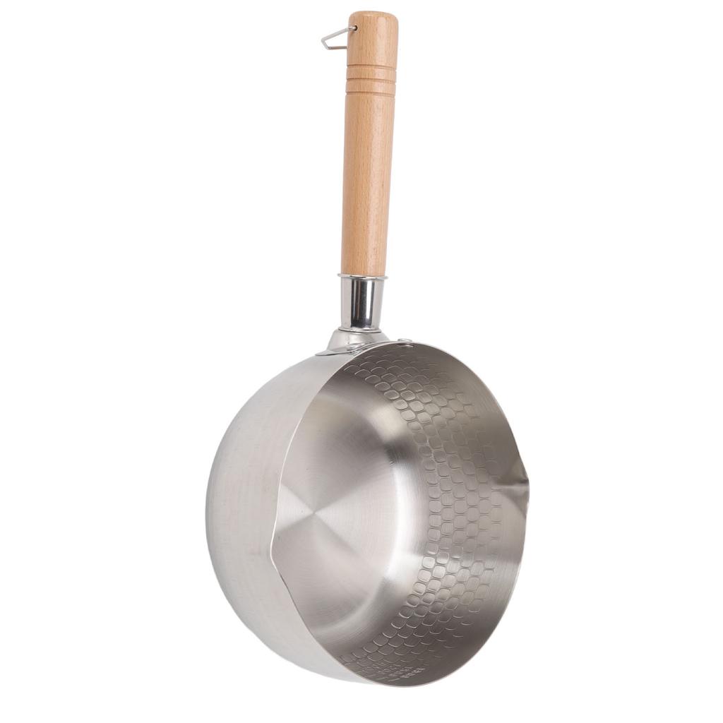 20 см нержавеющая сталь антипригарная кастрюля японская сковорода горшок для лапши молочный горшок с деревянной ручкой для