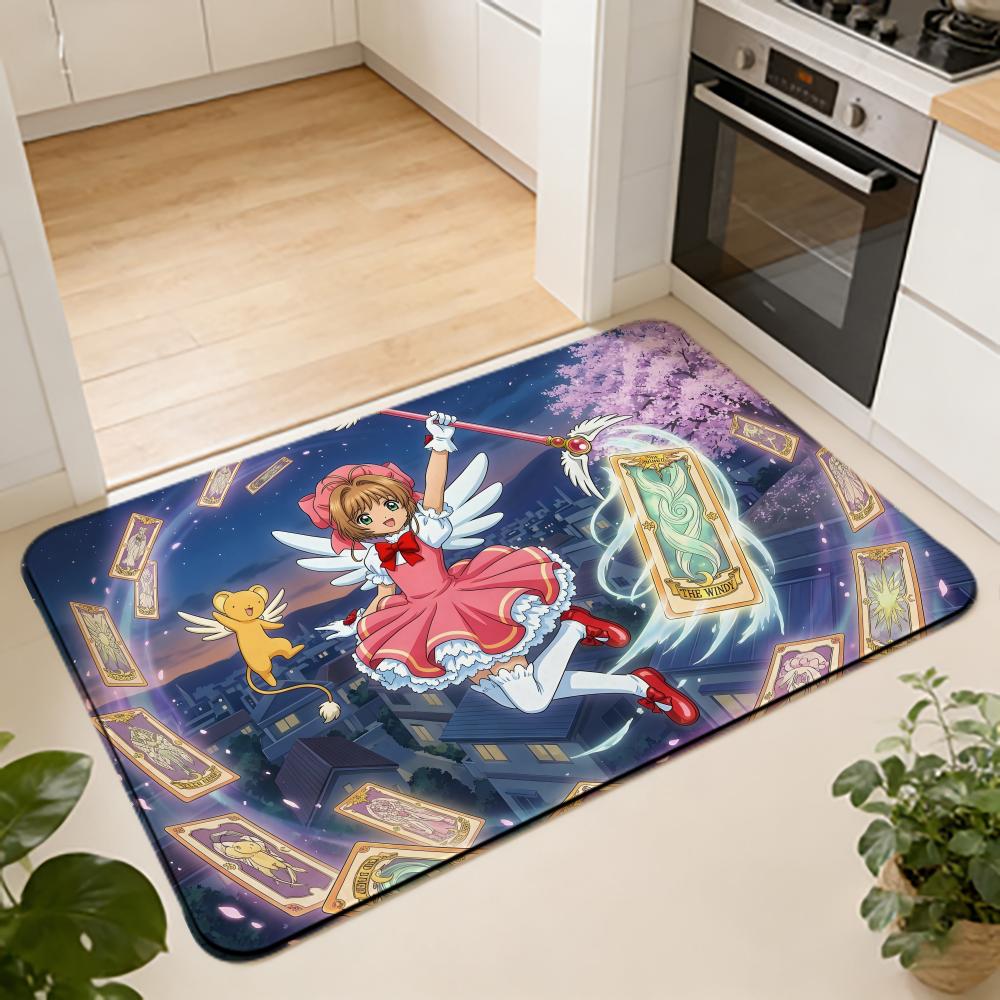 АНIME C-Cardcaptor Sakura Напольный коврик Впитывающий коврик Нескользящий коврик для прихожей для ванных комнат, туалетов и уборных