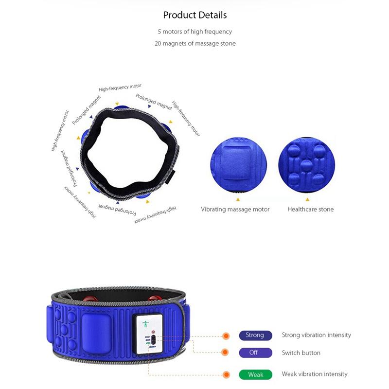 100-240V Slimming Belt Massage Electric Vibrating Waist Exercise Leg Belly Fat Burning Heating Massager