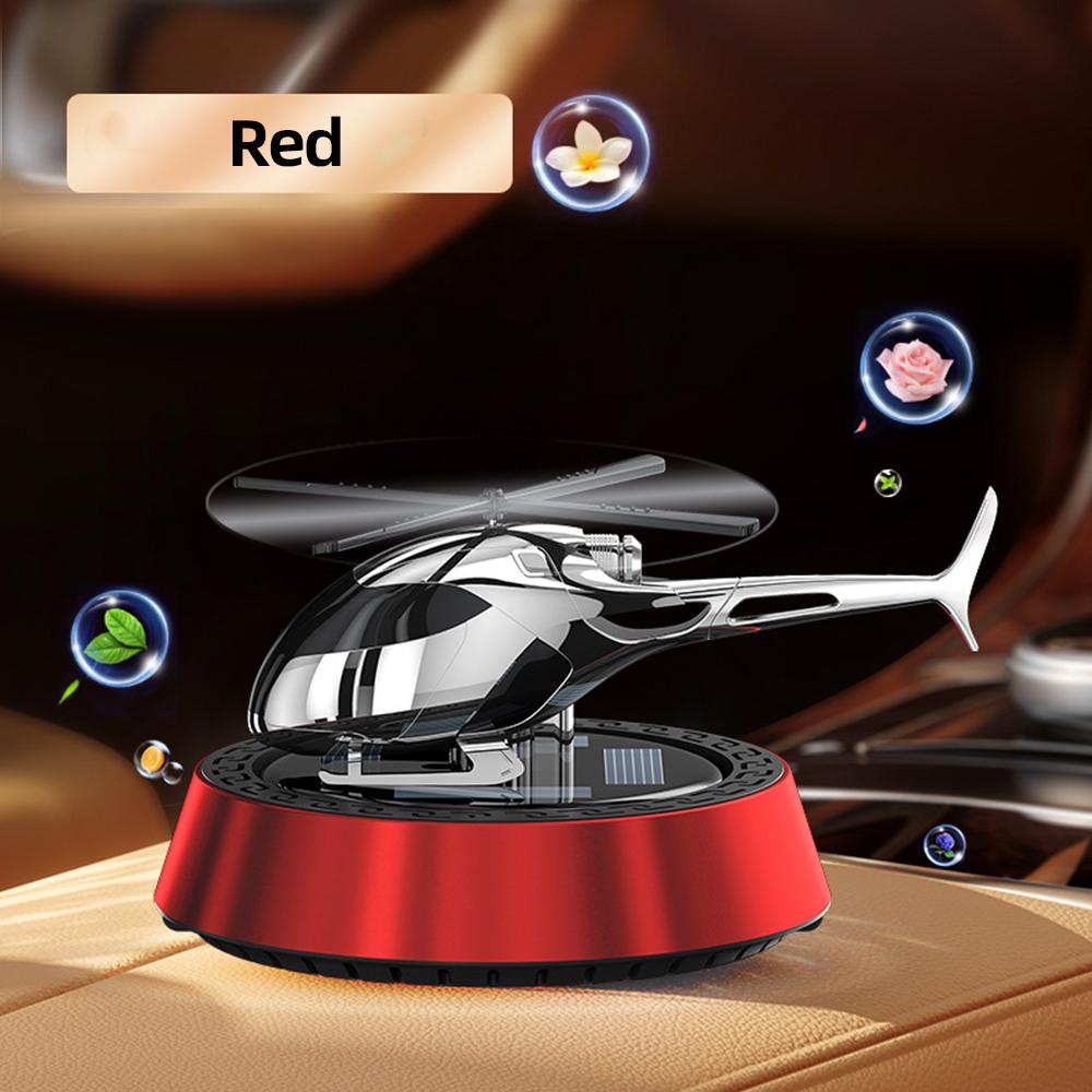 Вращающийся освежитель воздуха для автомобиля на солнечных батареях, вертолет, солнечная ароматерапия, украшения из сплава, ароматизатор, автоматический диффузор ароматов, удаление запаха