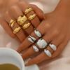 Hot Selling Ladies Jewelry, Irregular Geometric Opening Ring, Versatile Premium Metal Wind Ring