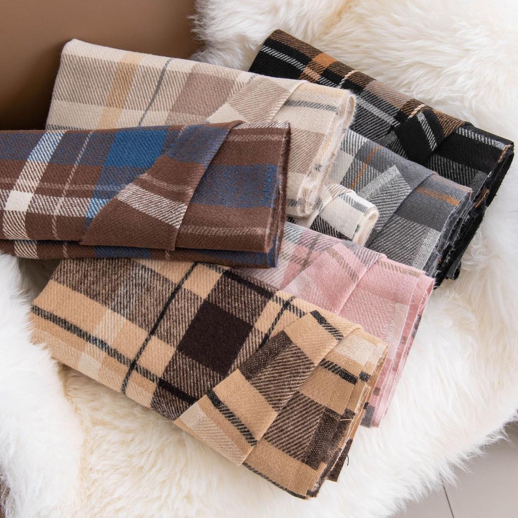 Шарф в британском стиле, женский, зимний, атмосфера, новый, осенне-зимний, утолщенный, универсальный, атмосфера, теплый шарф