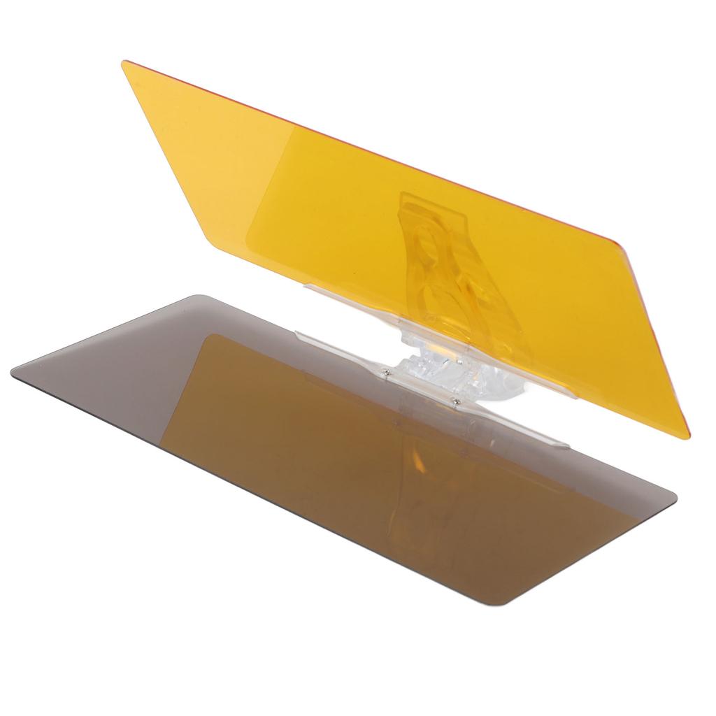 2 In 1 Anti Glare Sun Visor Day Night Dual Use Black Yellow Rotatable UV Resistant Universal