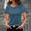 Women's Fashionable Casual Solid Color Short Sleeved Round Neck T-shirt Top