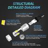 MAXGTRS 2x Двухцветный переключатель T10 LED W5W Автомобильные боковые и салонные огни 12В Лампа 2835 Чипов 194 168 Белый 6000K Парковочные и купольные лампы
