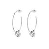 S925 Tremella Ring Moissanite 2 Carat New Long Earrings Ear Accessories