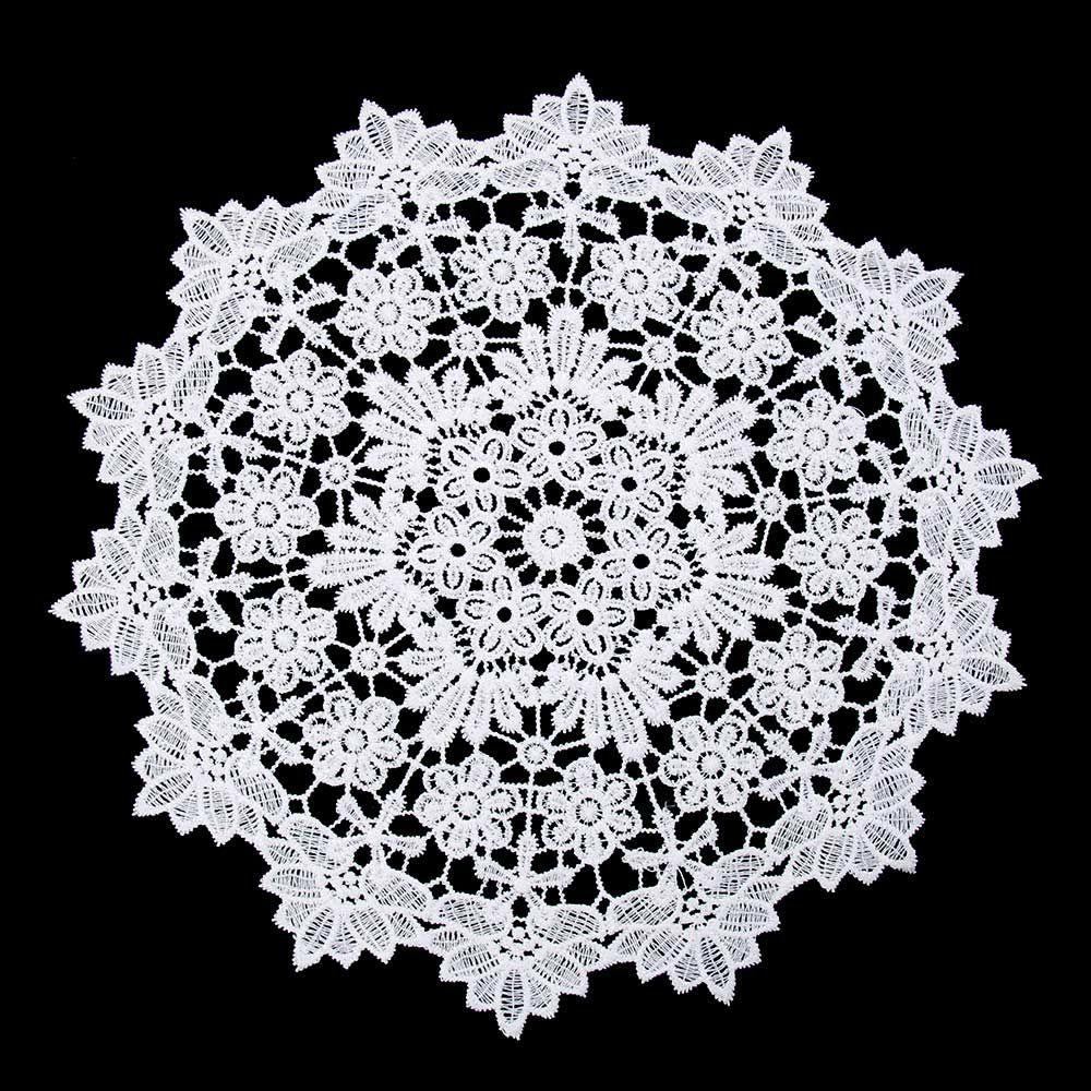 Banquet Decor Lace Round Shape Coasters for Kitchen Table Cotton Napkin Embroidery Table Cloth