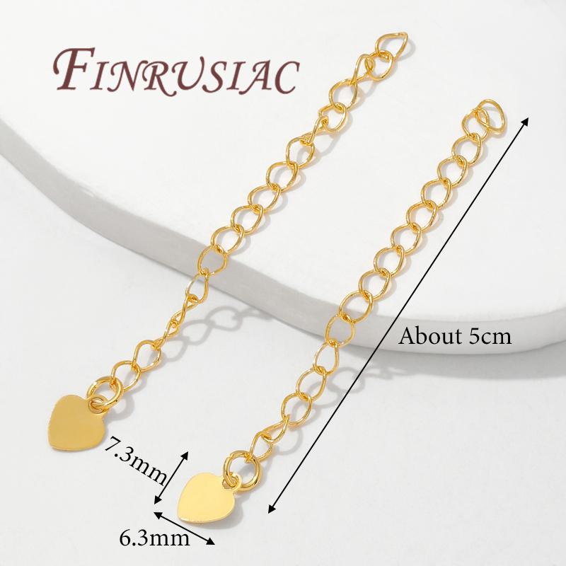 10-20pcs 18K Gold Plated 5cm Extension Chain For Jewelry Making,Necklace Extender,DIY Connectors For Bracelets Accessories