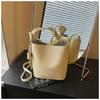 Retro Bucket Bag Large Capacity Bag Women's Casual Fashion New Niche Shoulder Bag High Sense