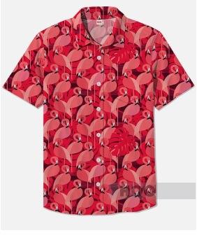 TEMU1116 European and American new fashion trend versatile men's Hawaiian shirt casual 1D printing short sleeve